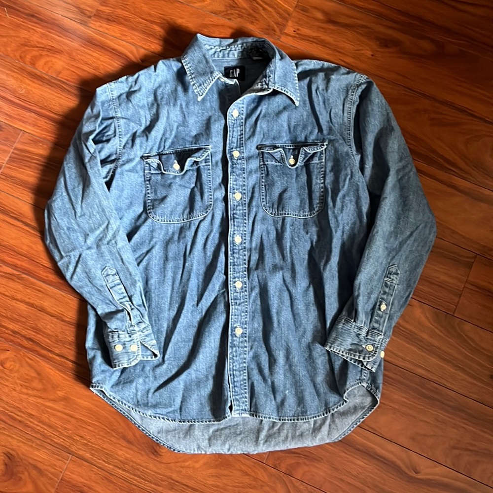 Denim button up shirt
